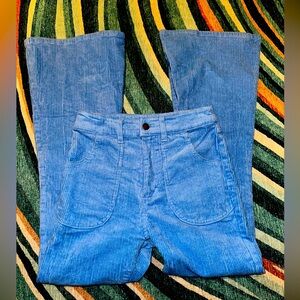 HAMMIES , beautiful turquoise blue color… thick Corderouy bell bottoms